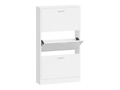 Zapatero Blanco brillo 59x17x108 cm Madera de ingeniería
