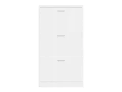 Zapatero Blanco brillo 59x17x108 cm Madera de ingeniería