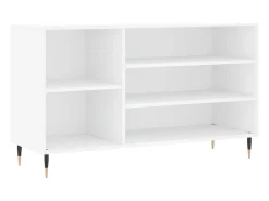 Zapatero Blanco brillo 102x36x60 cm Madera de ingeniería