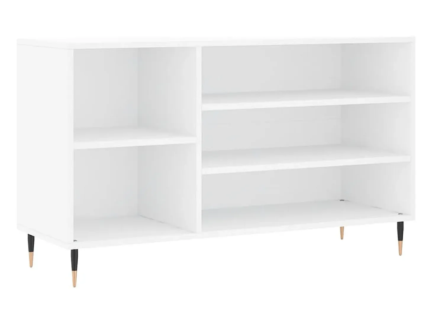 Zapatero Blanco brillo 102x36x60 cm Madera de ingeniería