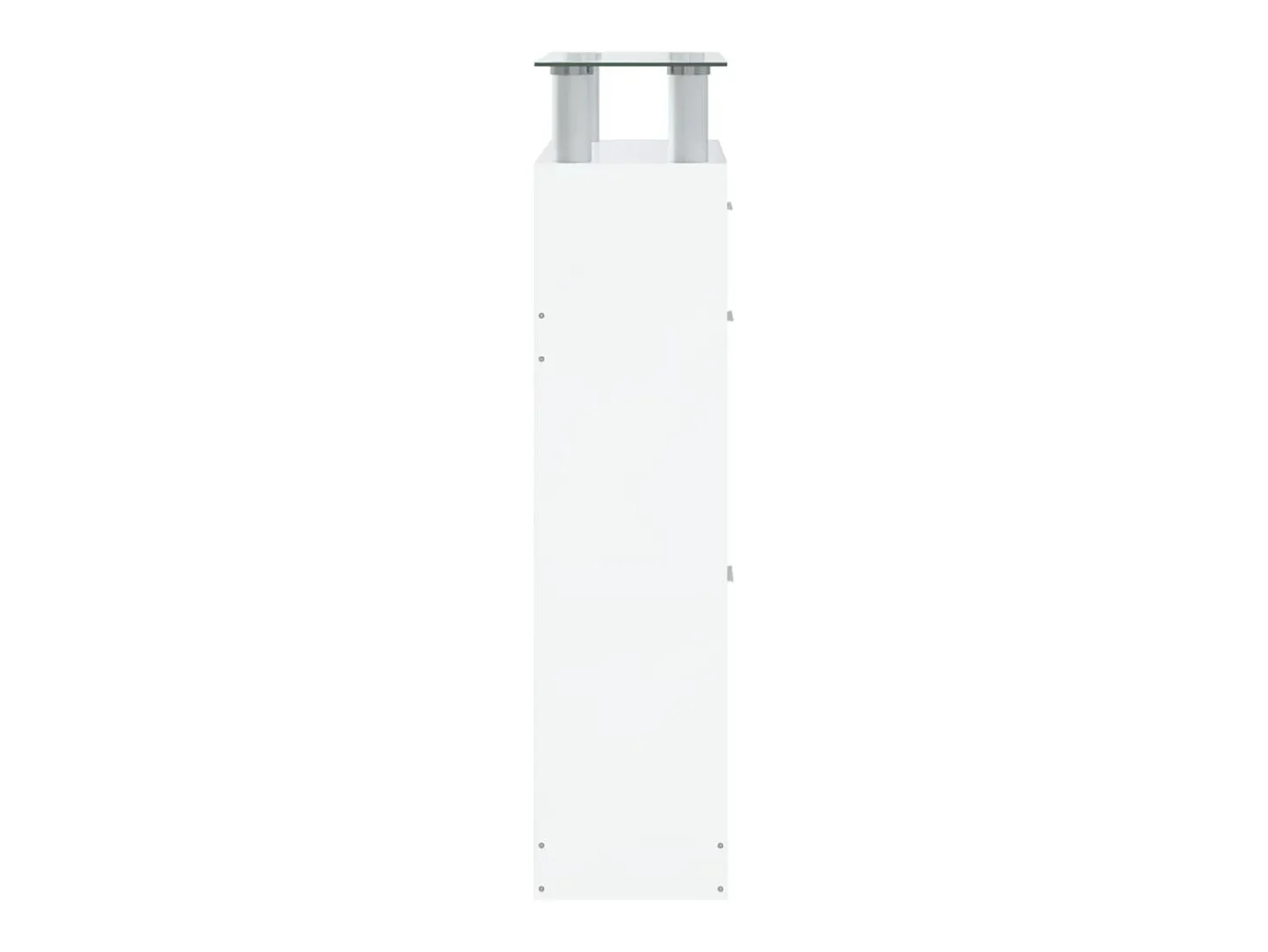 Zapatero Blanco brillo 63x24x104 cm Madera de ingeniería