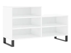 Zapatero Blanco brillo 102x36x60 cm Madera de ingeniería