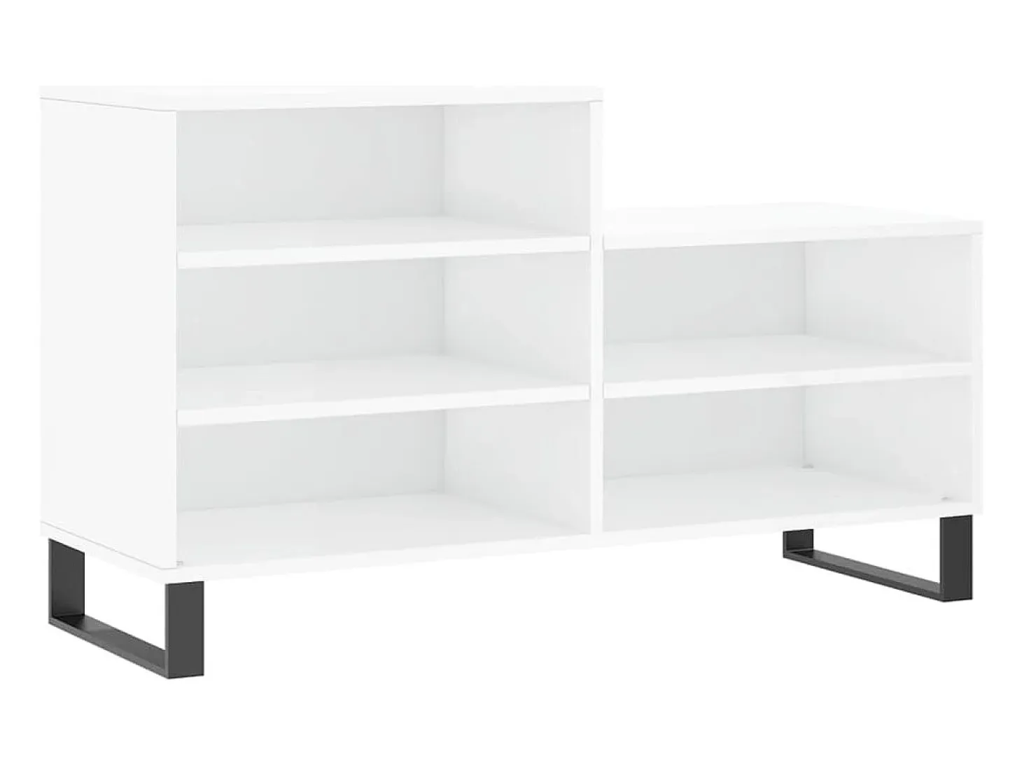 Zapatero Blanco brillo 102x36x60 cm Madera de ingeniería