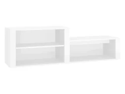 Zapatero Blanco brillo 150x35x45 cm Madera de ingeniería