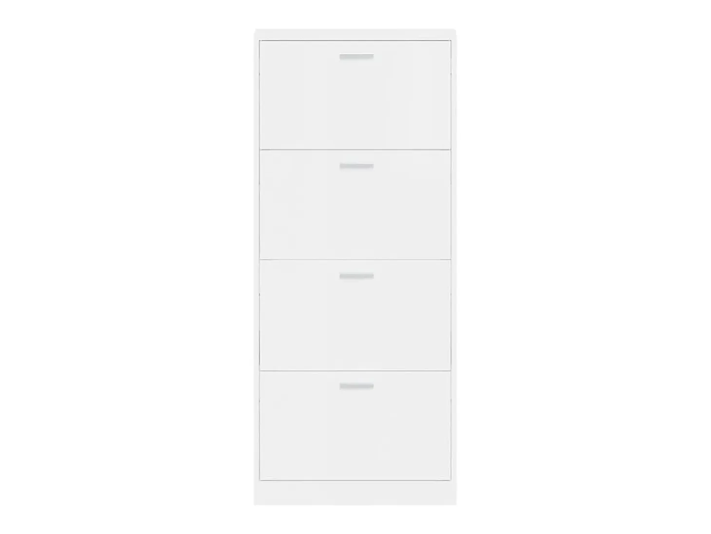 Zapatero Blanco brillo 59x17x150 cm Madera de ingeniería