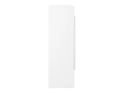 Zapatero blanco con 2 puertas y estantes regulables, tiradores dorados - adecuado para salones y entradas