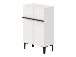 Zapatero blanco con 2 puertas - estantes regulables 60 × 34,5 x 95 cm