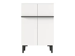 Zapatero blanco con 2 puertas - estantes regulables 60 × 34,5 x 95 cm
