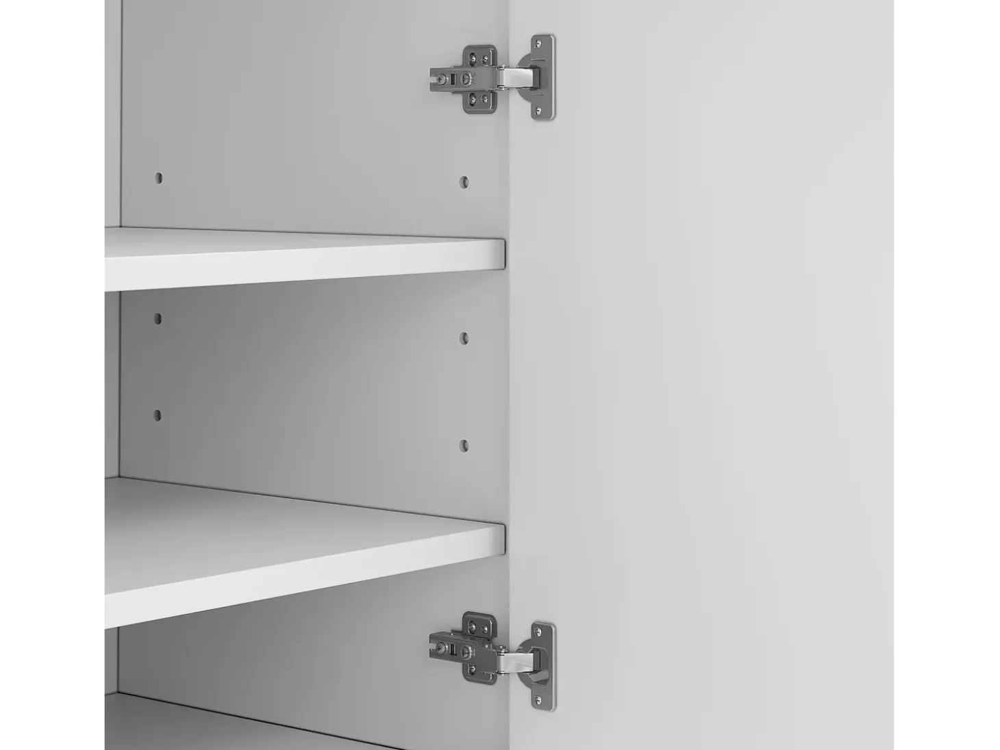 Zapatero blanco con iluminación LED - Zapatero de 3 puertas y 1 cajón - Estantes regulables