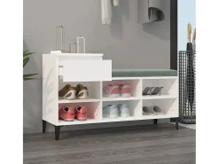 Zapatero blanco 102x36x60 cm Madera contrachapada