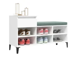 Zapatero blanco 102x36x60 cm Madera contrachapada