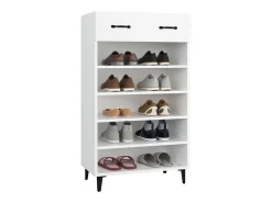 Zapatero blanco 60x35x105 cm Madera contrachapada