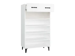 Zapatero blanco 60x35x105 cm Madera contrachapada