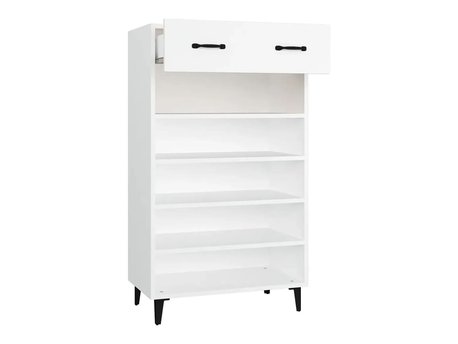 Zapatero blanco 60x35x105 cm Madera contrachapada