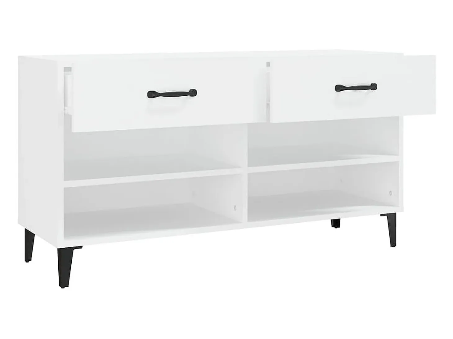 Zapatero blanco 102x35x55 cm Madera contrachapada
