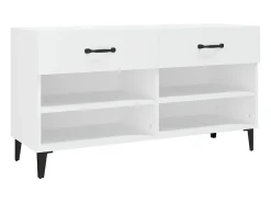 Zapatero blanco 102x35x55 cm Madera contrachapada