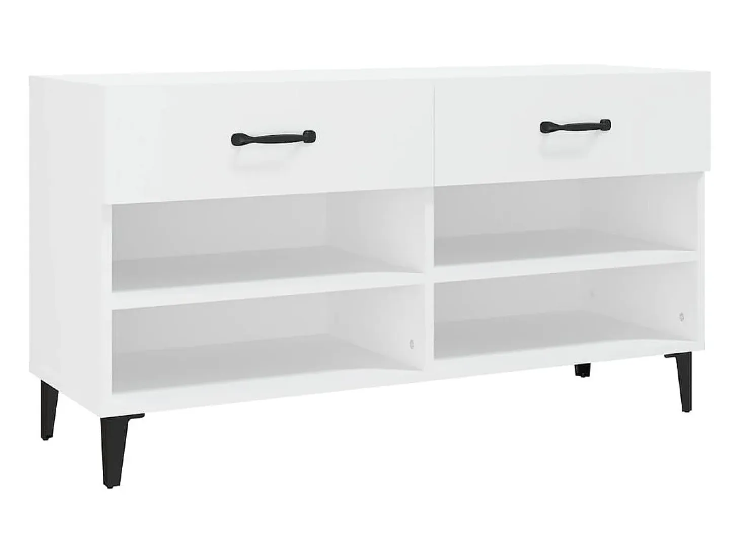 Zapatero blanco 102x35x55 cm Madera contrachapada
