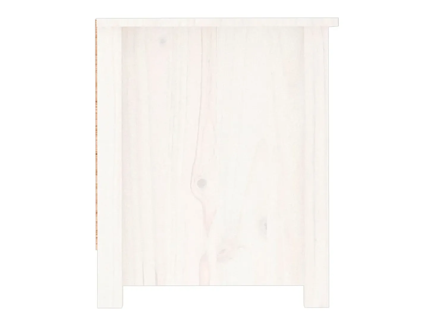 Zapatero blanco 110x38x45,5 cm Madera maciza de pino