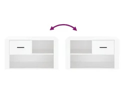 Zapatero blanco 80x35x45 cm Madera contrachapada