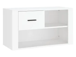 Zapatero blanco 80x35x45 cm Madera contrachapada