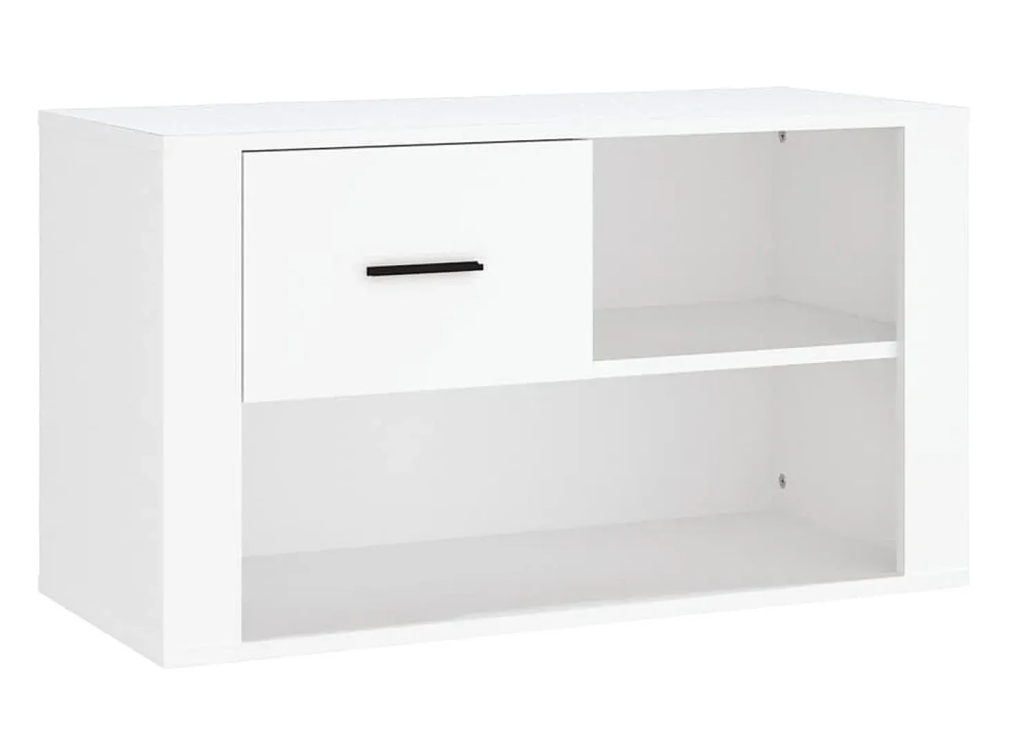 Zapatero blanco 80x35x45 cm Madera contrachapada