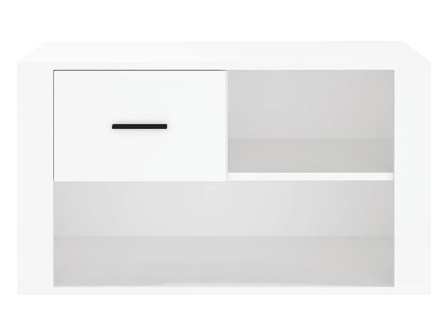 Zapatero blanco 80x35x45 cm Madera contrachapada