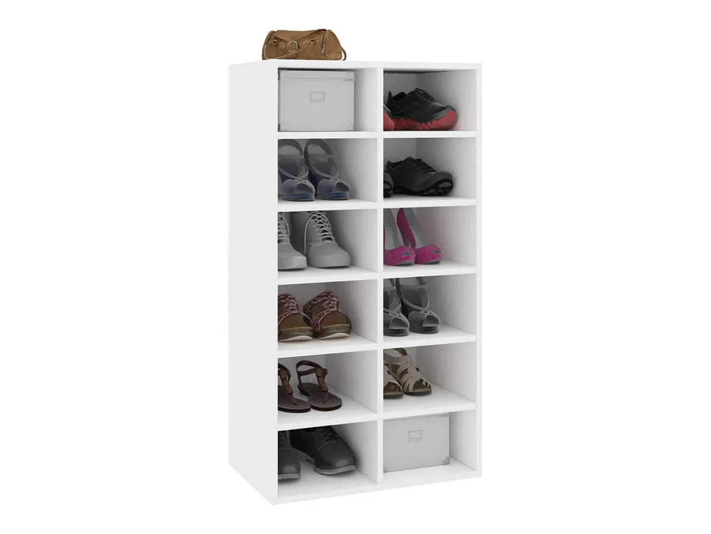 Zapatero blanco 54x34x100,5 cm Madera de ingeniería
