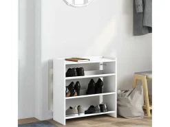 Zapatero blanco 60x25x62 cm madera contrachapada