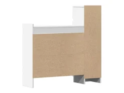 Zapatero blanco 100,5x28x100 cm madera contrachapada