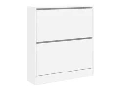 Zapatero blanco 80x21x87,5 cm madera contrachapada
