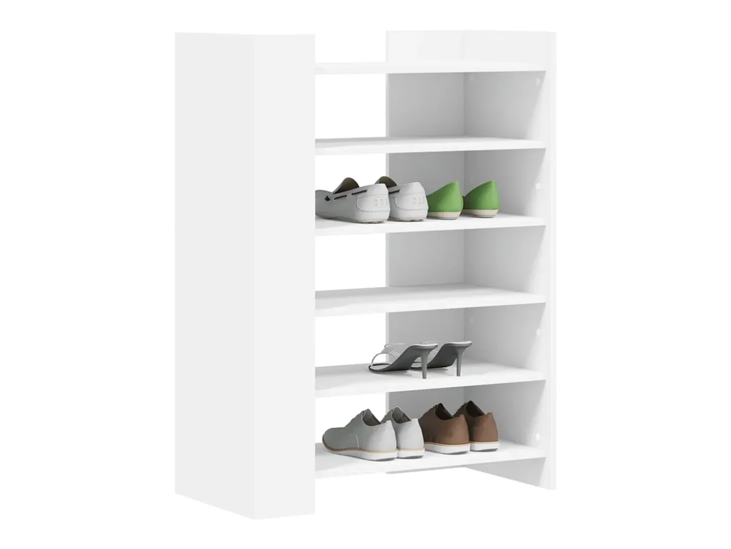 Zapatero blanco 74,5x37,5x100 cm madera contrachapada
