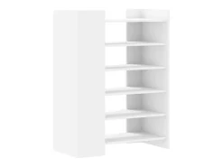 Zapatero blanco 74,5x37,5x100 cm madera contrachapada