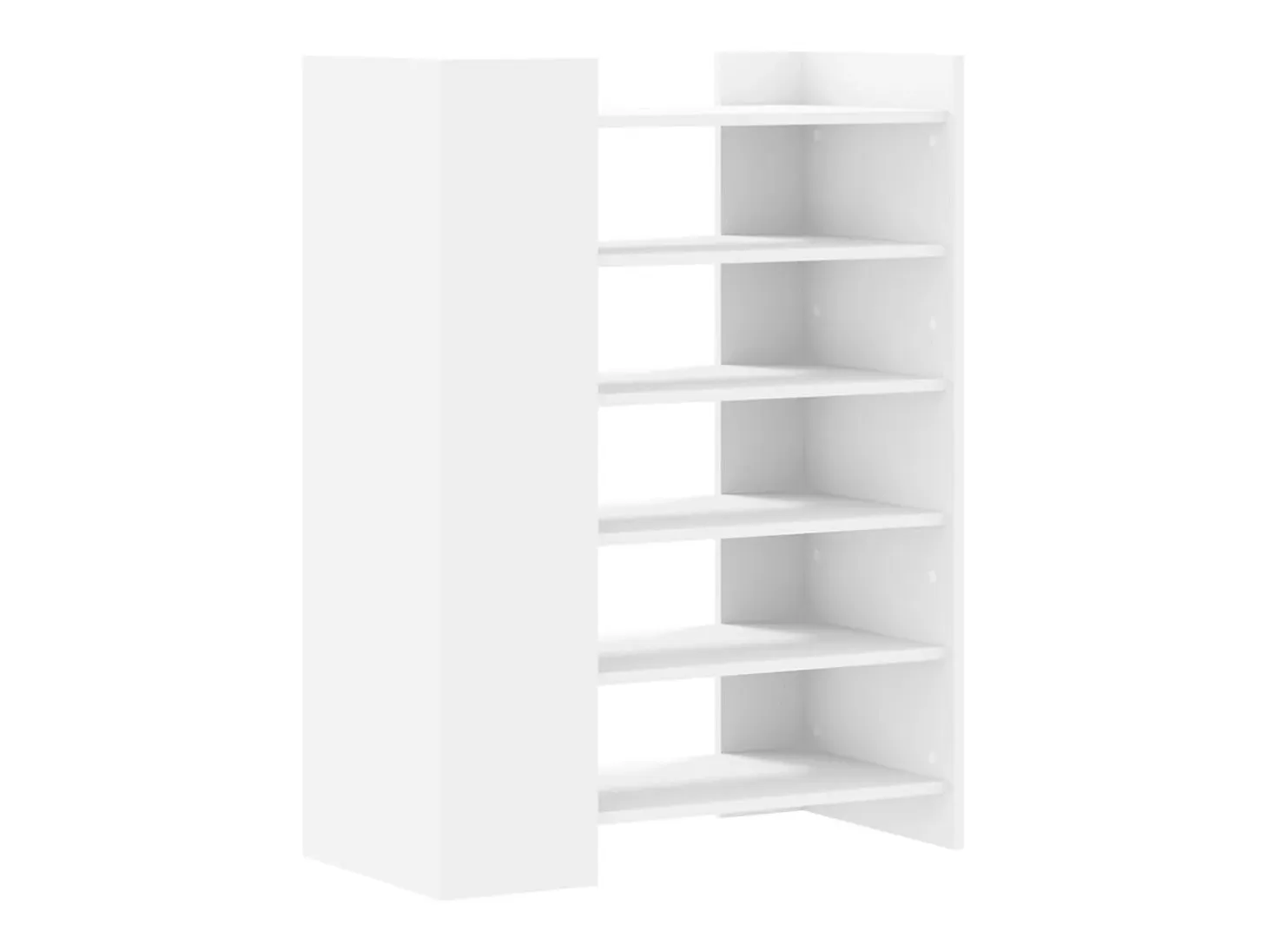Zapatero blanco 74,5x37,5x100 cm madera contrachapada