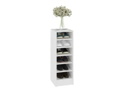 Zapatero blanco 31,5x35x90 cm Madera contrachapada