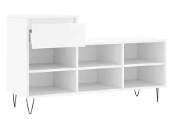 Zapatero blanco 102x36x60 cm Madera contrachapada