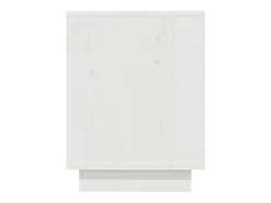 Zapatero blanco 110x34x45 cm Madera maciza de pino
