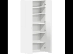 Zapatero blanco 80x35,5x180 cm Madera contrachapada