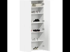 Zapatero blanco 80x35,5x180 cm Madera contrachapada