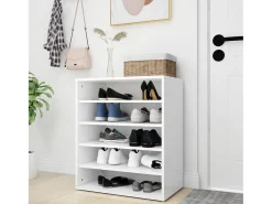 Zapatero blanco 60x35x70 cm Madera contrachapada