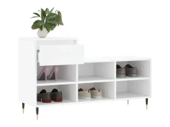 Zapatero blanco 102x36x60 cm Madera contrachapada