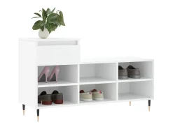 Zapatero blanco 102x36x60 cm Madera contrachapada