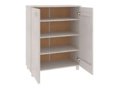Zapatero Blanco 85x40x108 cm Madera de Pino