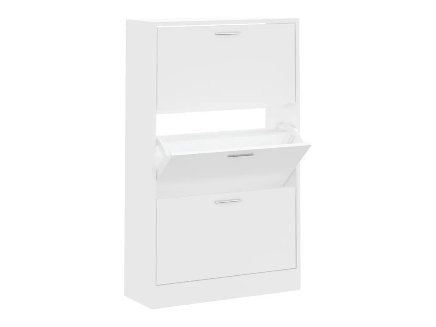 Zapatero blanco 63x24x103 cm Madera contrachapada
