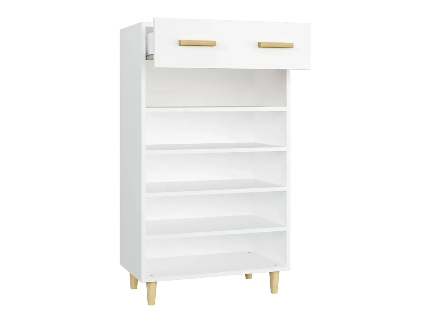 Zapatero blanco 60x35x105 cm Madera contrachapada