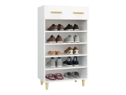 Zapatero blanco 60x35x105 cm Madera contrachapada