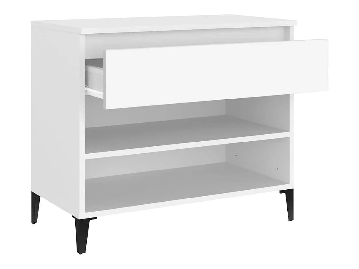Zapatero blanco 70x36x60 cm Madera contrachapada