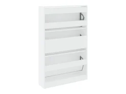Zapatero blanco 80x21x125,5 cm madera contrachapada