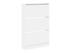 Zapatero blanco 80x21x125,5 cm madera contrachapada