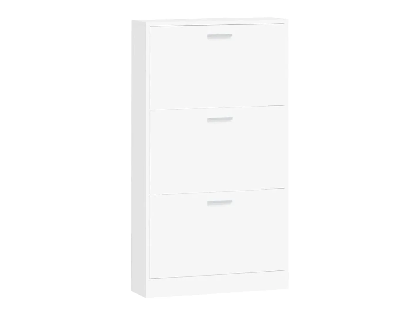 Zapatero blanco 59x17x108 cm Madera contrachapada