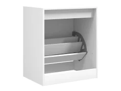 Zapatero blanco 60x42x69 cm madera contrachapada